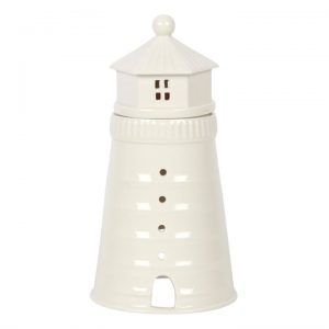 White Ceramic Lighthouse Wax Warmer