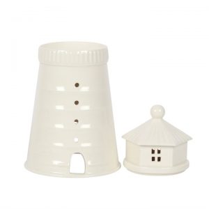 White Ceramic Lighthouse Wax Warmer
